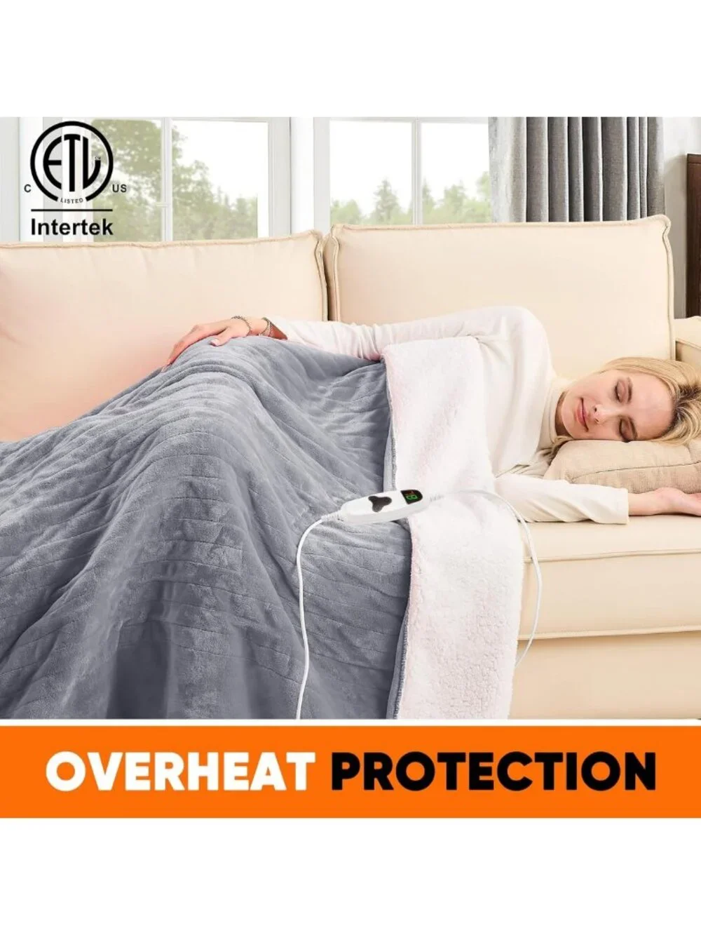 Cozy Electric Heated Blanket Throw 50